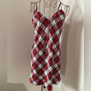 “H&M Red Plaid Spaghetti Strap Pajama Dress - Size Small”